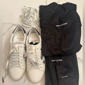 Saint Laurent court classic star sneakers size 38 NWT